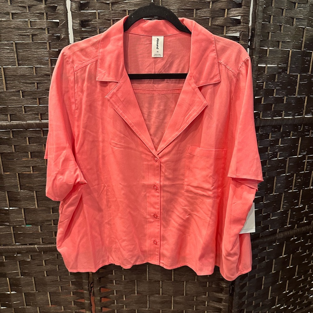*NEW*Sz 1X*Abound* Camp Shirt (Plus)